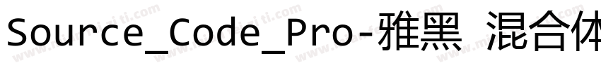 Source_Code_Pro-雅黑 混合体转换器字体转换